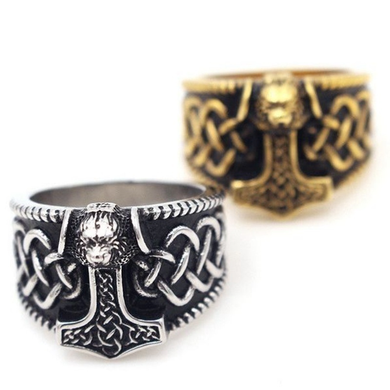 [X C Perhiasan] Hip Hop Rock Retro Pria Fashion Quake Cincin Pesta Perhiasan Aksesoris