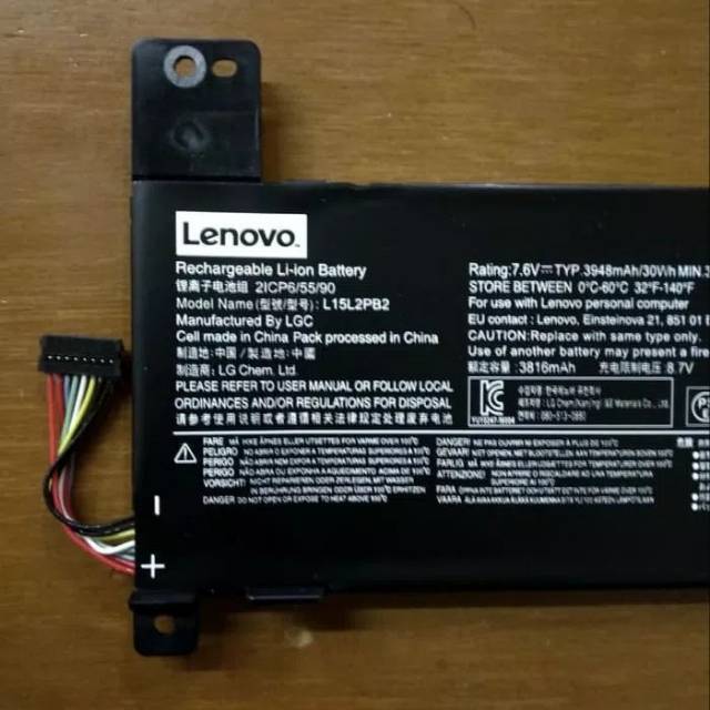 Baterai laptop LENOVO IDEAPAD original 310-14ISK L15L2PB2