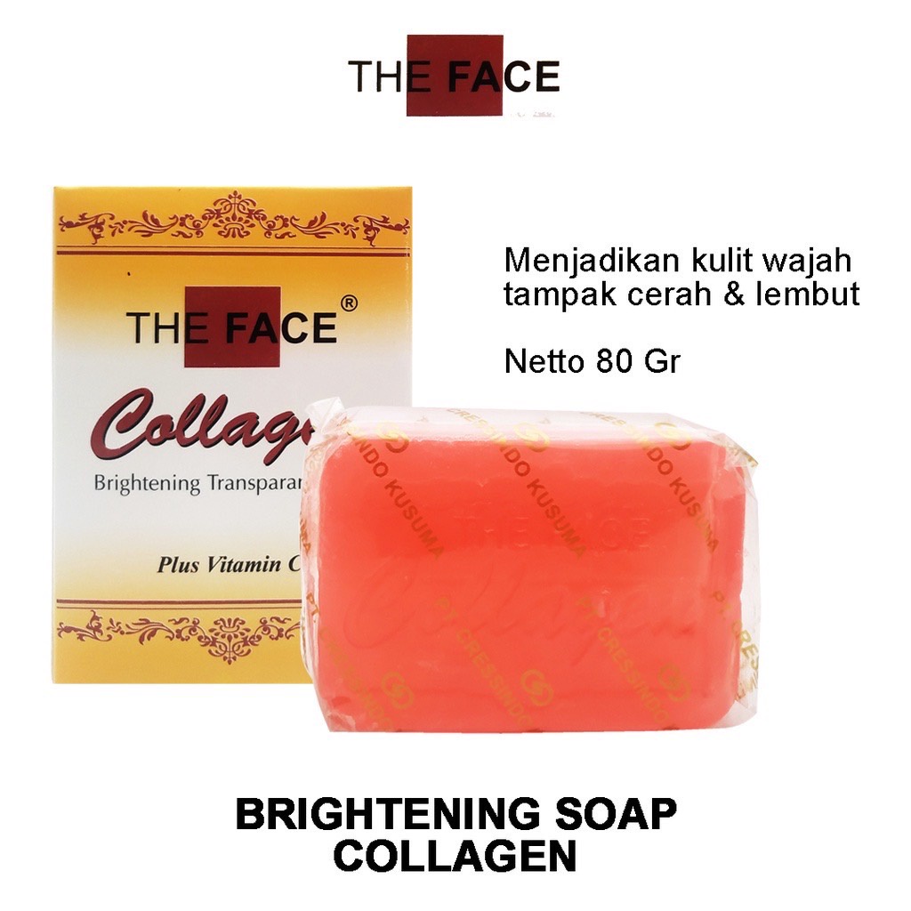 The Face Sabun Collagen Brightening Transparant Soap 80 Gram