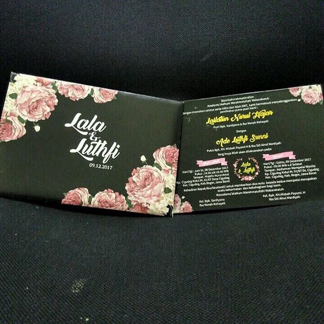 

Undangan hard cover single board amplop