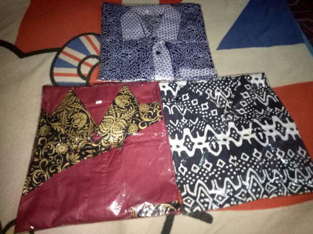 Distro Batik Hrb026 Kenongo Kemeja Tosca Pende Pekalongan Padi M L Xl Sogan Halus Kemeja Batik