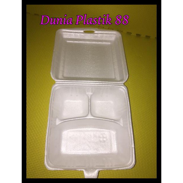 foam sekat sterofom styrofom strofoam gabus kotak box nasi kotak makan