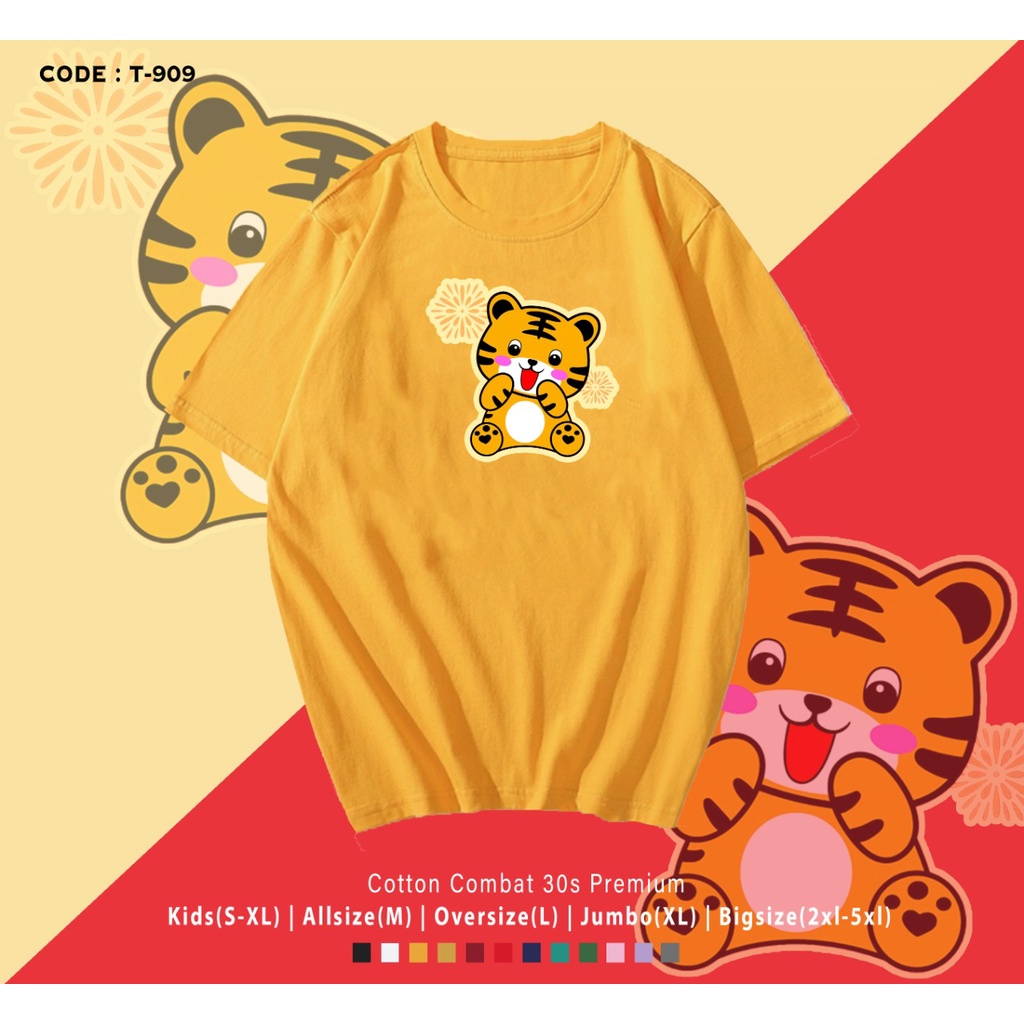 FREE CUSTOM NAMA - KAOS IMLEK TIGER KID/ KAOS IMLEK TERBARU/KAOS UNISEX/KAOS OVERSIZE/UK M-XL/KAOS SANTAI/O NECK/REAL PICTURE