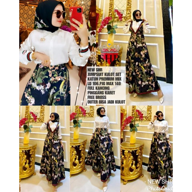 NEW SHR ORI 100% dress maxi jumpsuit kulot set premium syahira frer bross