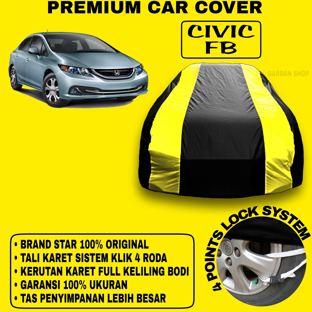 Body Cover CIVIC FB Sarung Strip KUNING Penutup Pelindung Bodi Mobil Civic Fb PREMIUM