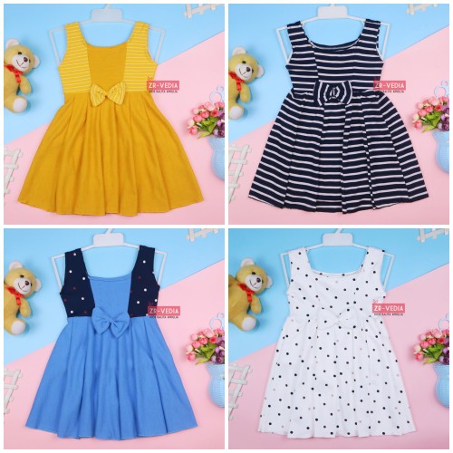 Dress Clairine uk 4-5 Tahun / Baju Anak Perempuan Model Dres Cewek Adem Batik Pakaian Motif Gaun