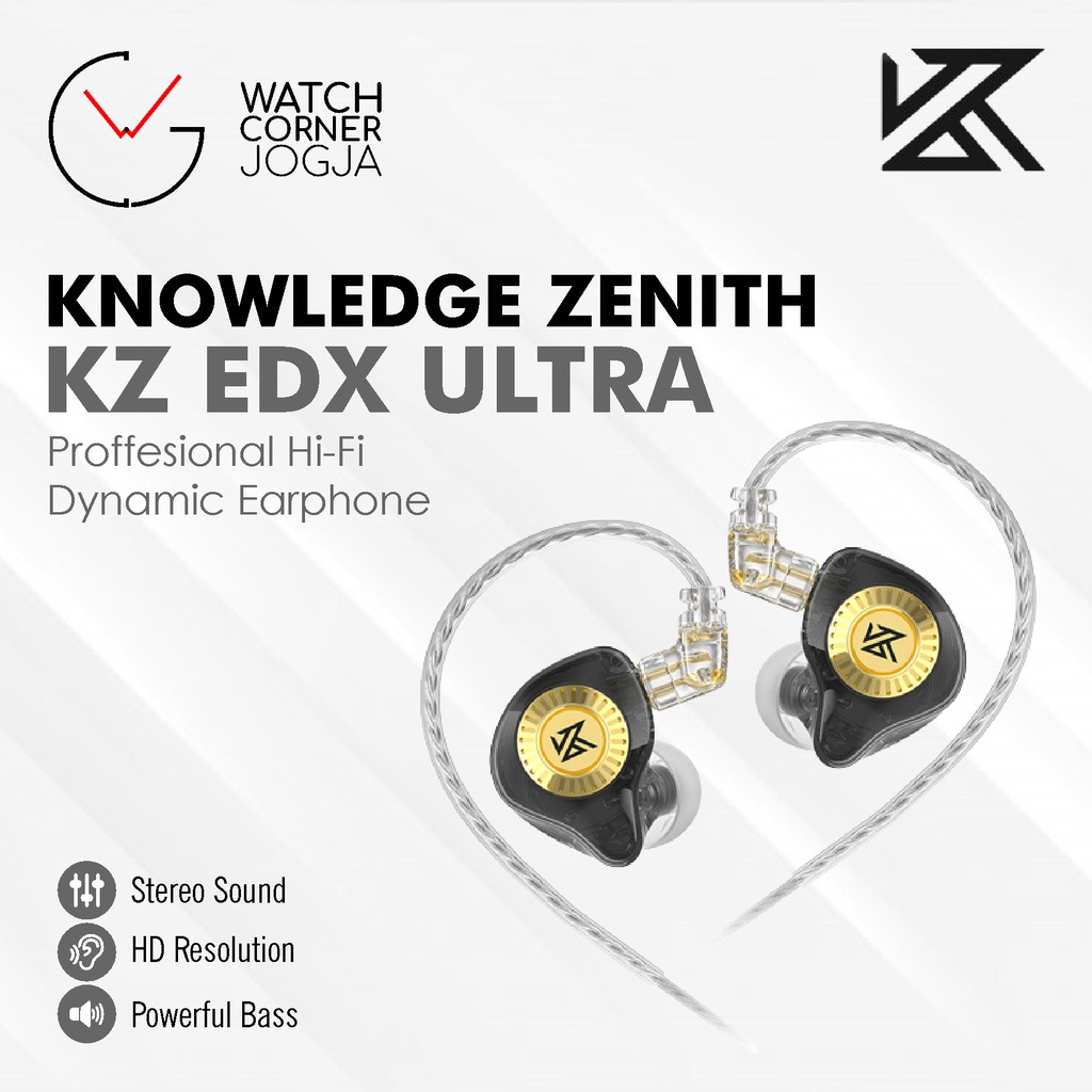 Knowledge Zenith KZ EDX ULTRA In Ear Basshead HIFI Dynamic Earphone Headset ORIGINAL