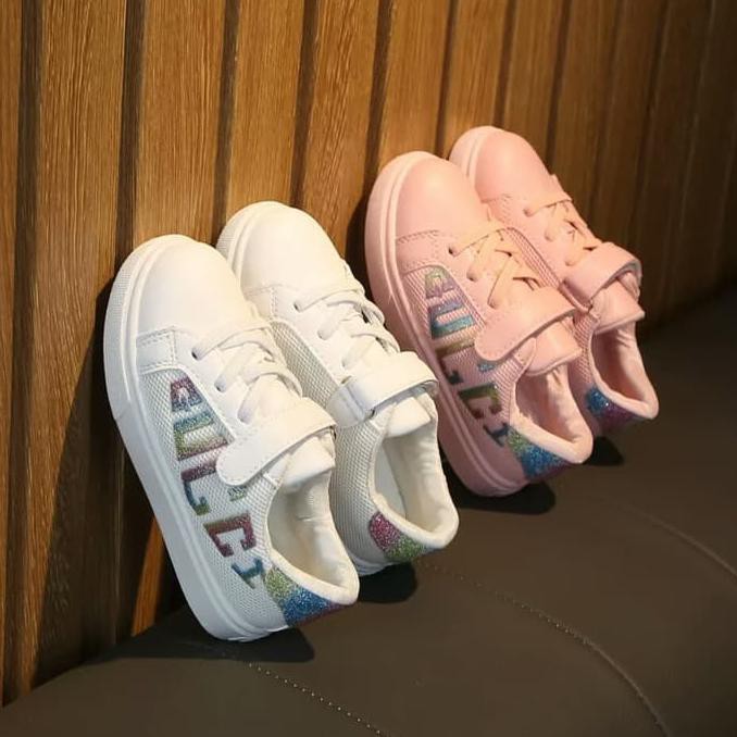 26-37 SEPATU ANAK GUCCI RAINBOW - 26-30, Putih DISKON