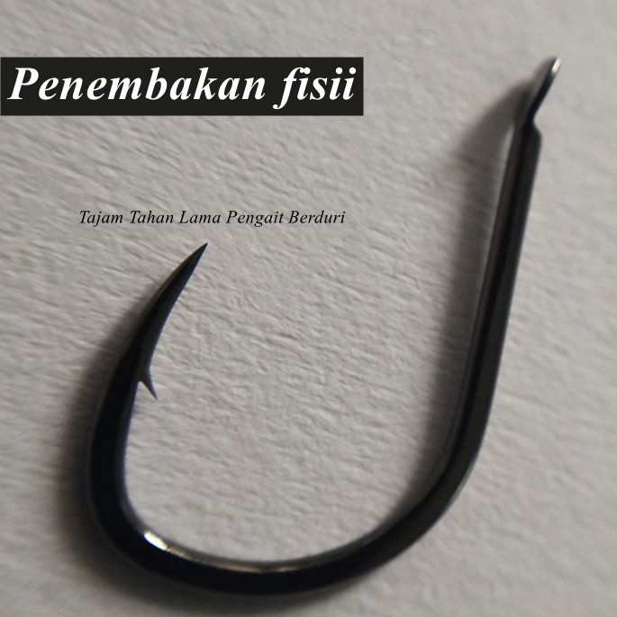 50Pcs Kait Pancing Jepang Dengan Kail Fishing Hook Kepala Tajam Tahan Lama Pengait Berduri