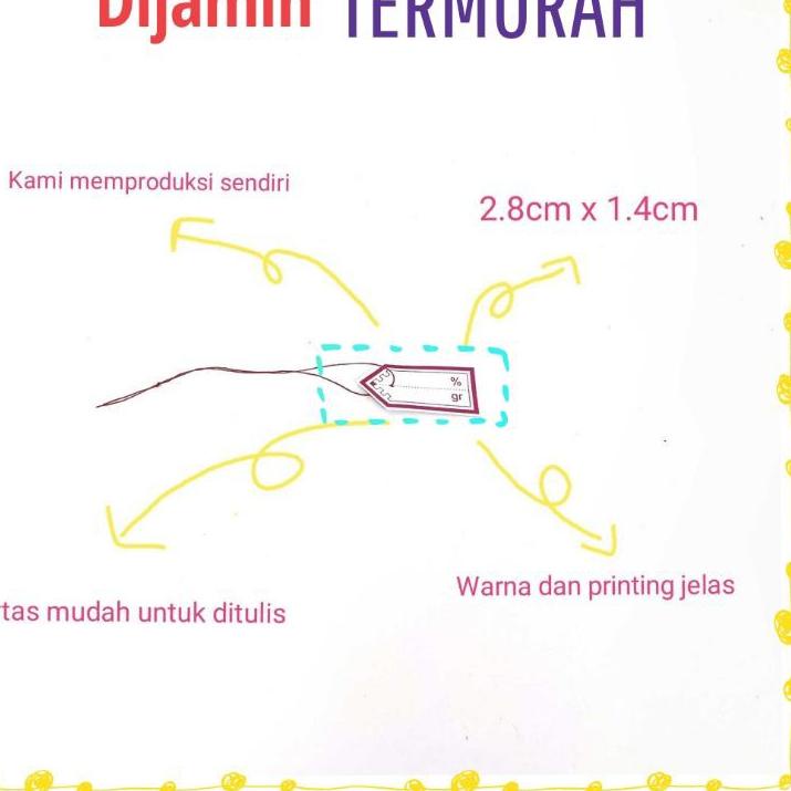 

[KODE PRODUK 8TVLP3742] label harga emas/perak 1000pcs