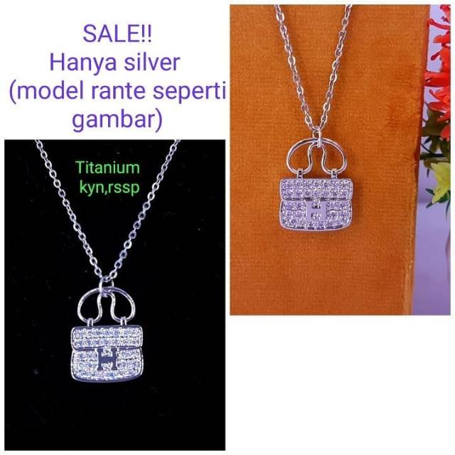 Kalung tas titanium asli,tidak luntur,awet,