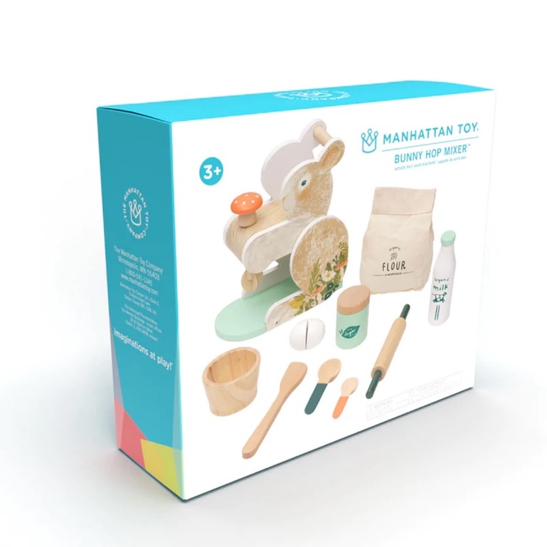 Manhattan Toy Bunny Hop Mixer - Wooden Montessori Toys Kids Baby Anak Bayi Balita Mainan Edukasi Kayu Dapur Masak Masakan