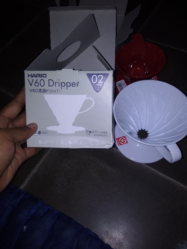 Paket Hario Manual Brew Pas Mantap (v60+paper Filter+server+grinder)