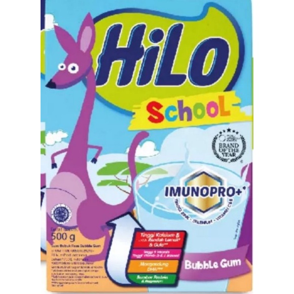 

HiLo School Bubble Gum 500gr - Susu Tinggi Kalsium Lebih Rendah Lemak