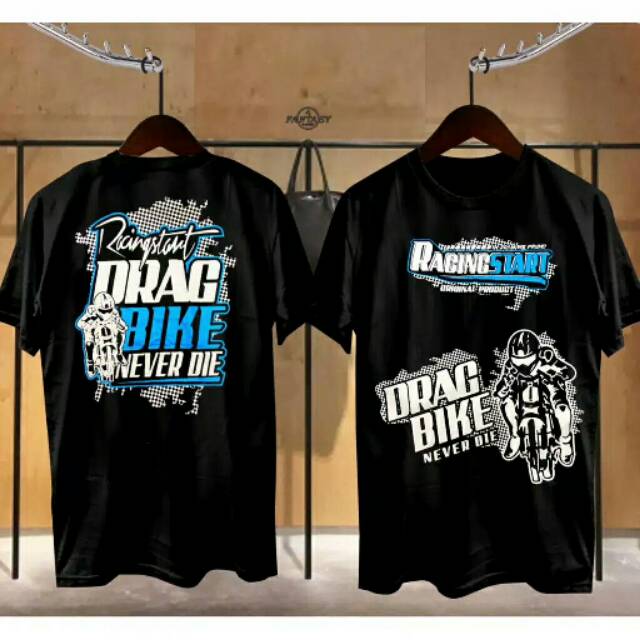 Kaos baju t-shirt racing start drag bike