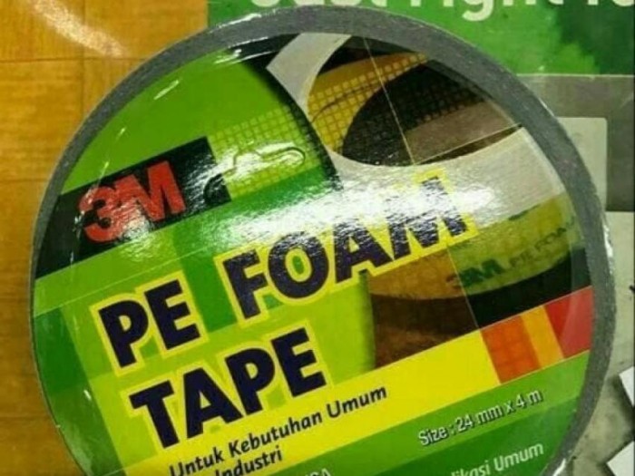 

double tipe 3 m pe foam tape original 24mmx4m