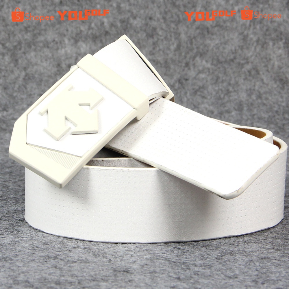 【YOU GOLF】Golf GOLF  Descente Olahraga pria dan wanita Lapisan Atas Kulit Belt Leather Belt