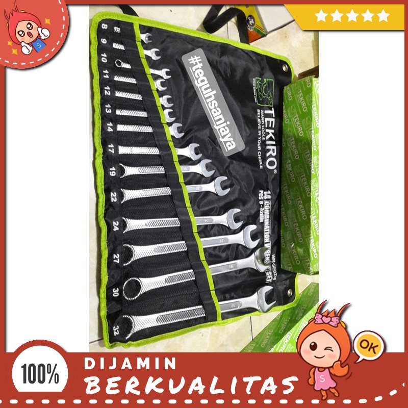 Kunci Ring-Pas 1 Set Asli Original Tekiro Sparepart Motor Murah
