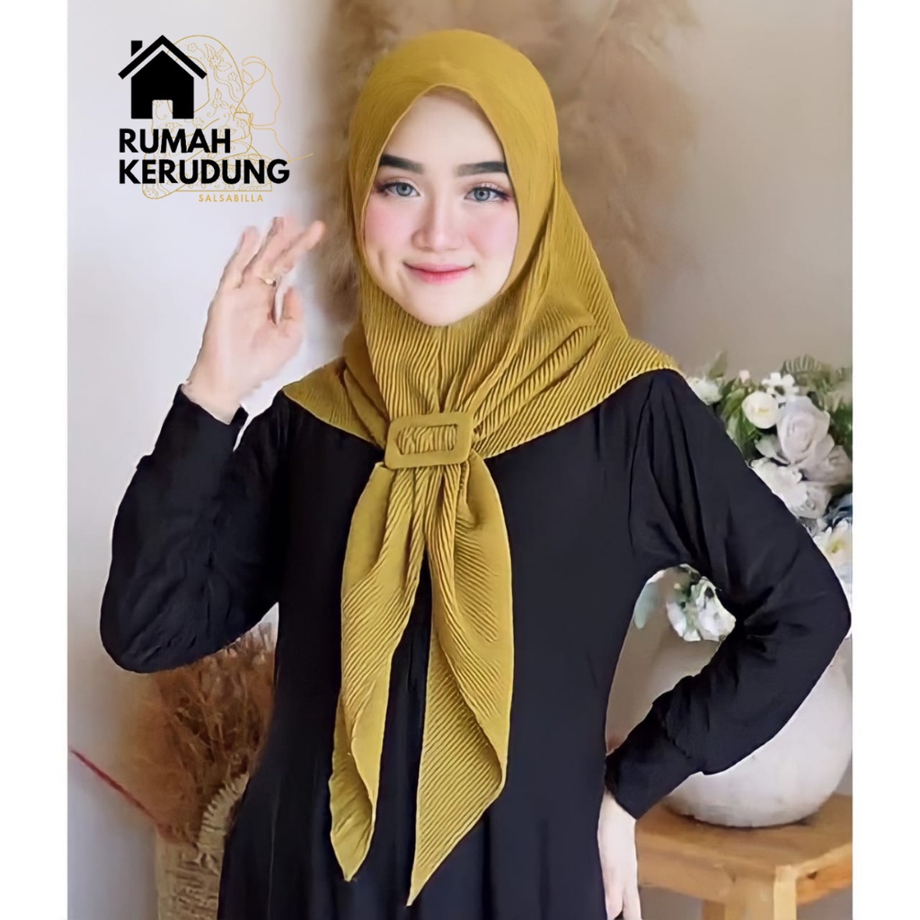 ❤️ RK SALSABILLA ❤️ HIJAB / JILBAB KHIMAR INSTAN SYRIA PLISKET + FREE RING GESPER KOTAK ORIGINAL GK 