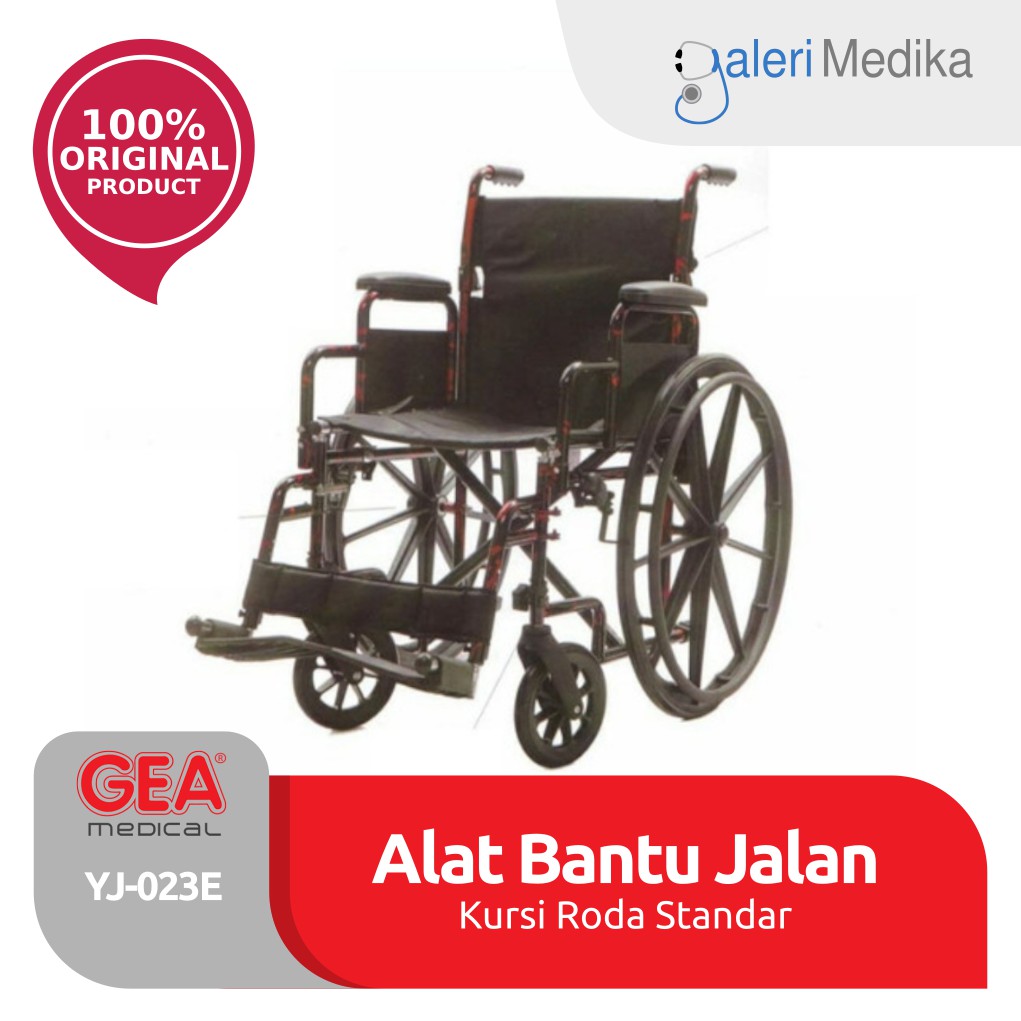 Kursi Roda GEA YJ-023E / YJ 023E / YJ023E Steel Wheelchair - Kursi Roda Rumah Sakit