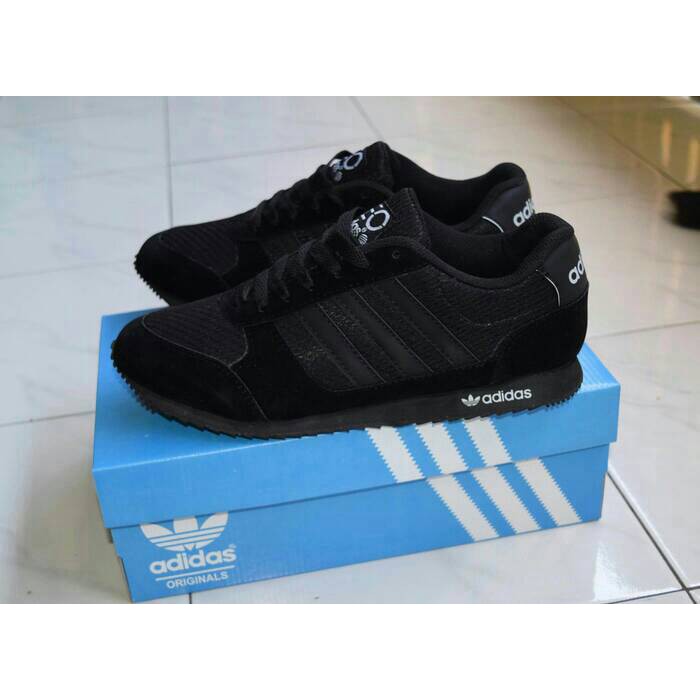  Sepatu  Sekolah  Adidas  Neo Full Black Hitam Anak  Pria 