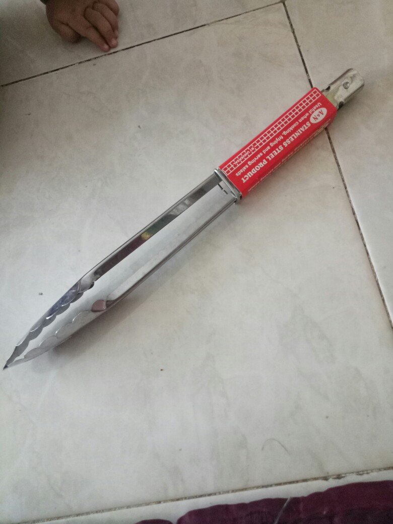 Jepitan Stainless / Tirisan Gorengan / Penjepit Makanan Capitan Kue 21 Cm, 29 Cm, Dan 35 Cm