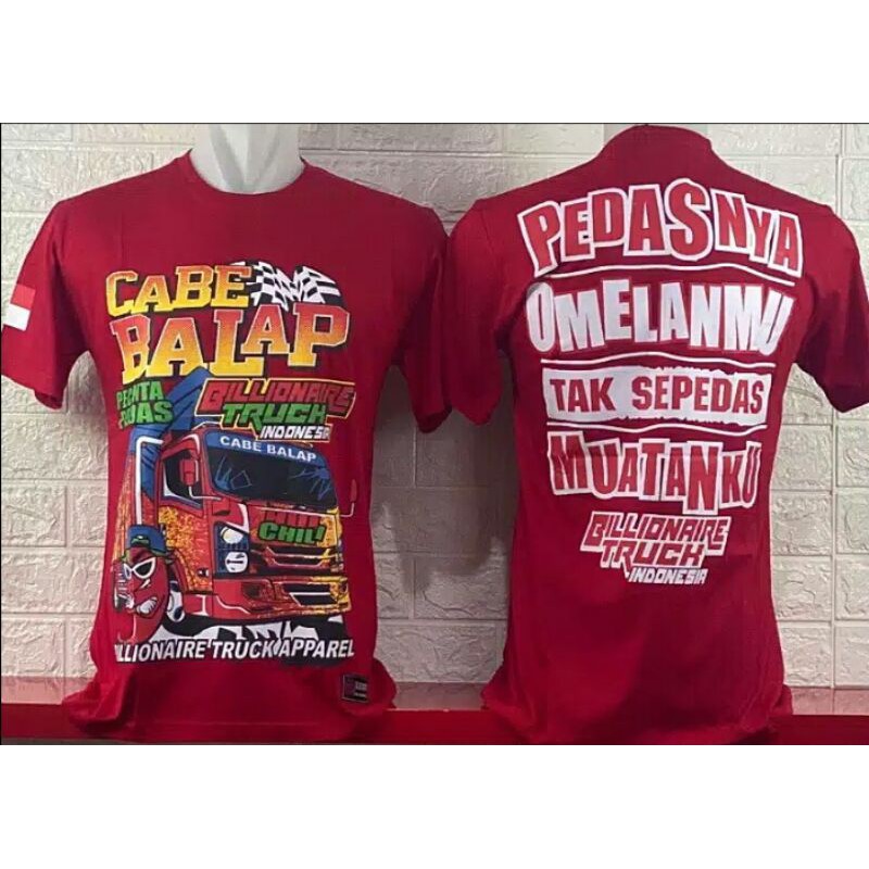 Kaos Driver Truck Kata Kata Cabe Balap Indonesia