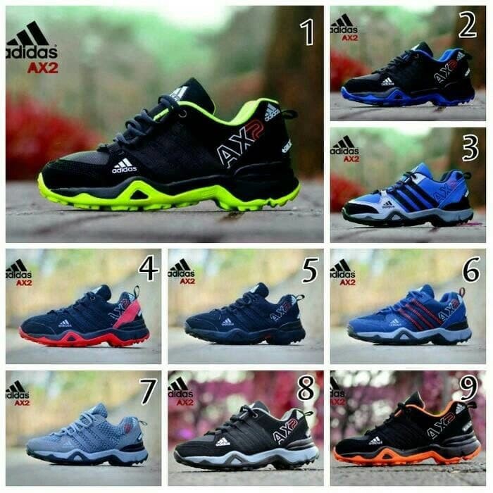 ASLI IMPORT SEPATU olahraga PRIA ADIDAS SPORT RUNNING AX2 jogging lari kuliah kerja kantor kado nata