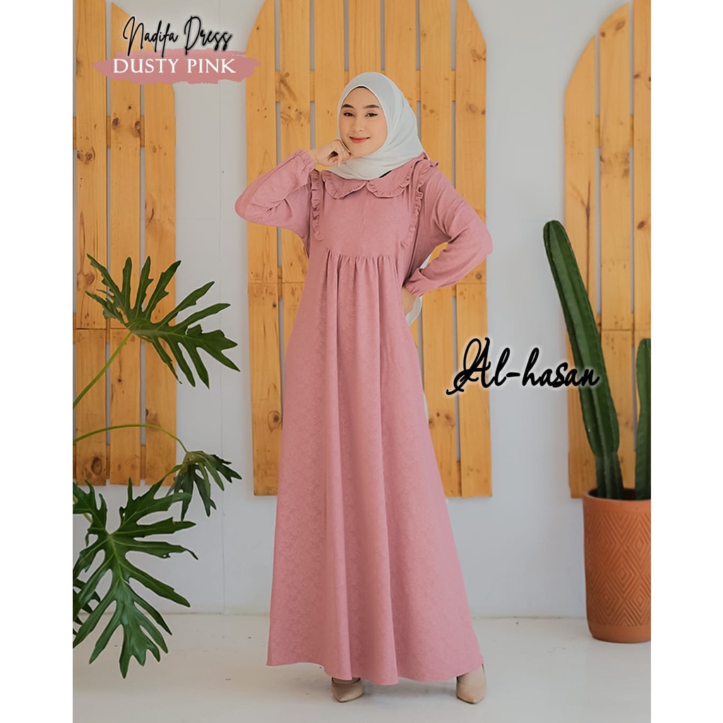 gamis Nadifa dan Kode 15 al hasan 108 dress only Matt syakila mix linen terbaru viral