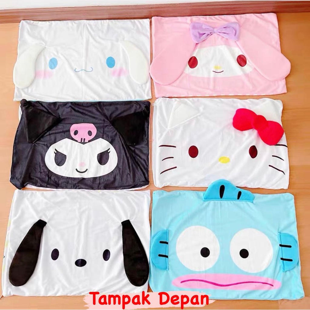 SARUNG BANTAL MELODY HELLO KITTY KUROMI CINNAMOROLL HANGYODON POCHACCO DOG PILLOW COVER