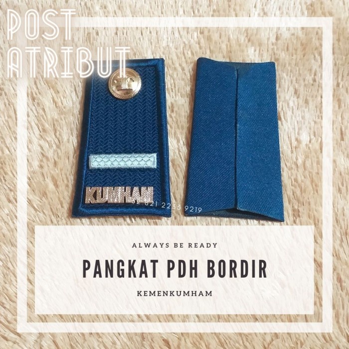 

e404rmj Pangkat Pdh 2A Bordir Kumham / Pangkat Kumham Terbaru / Post Atribut Rg050Rg