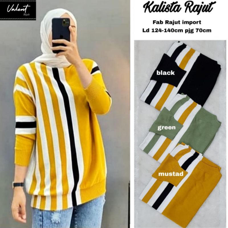 KALISTA RAJUT ORIGINAL PRODUK BY VALENT //RAJUT JUMBO //KAOS RAJUT