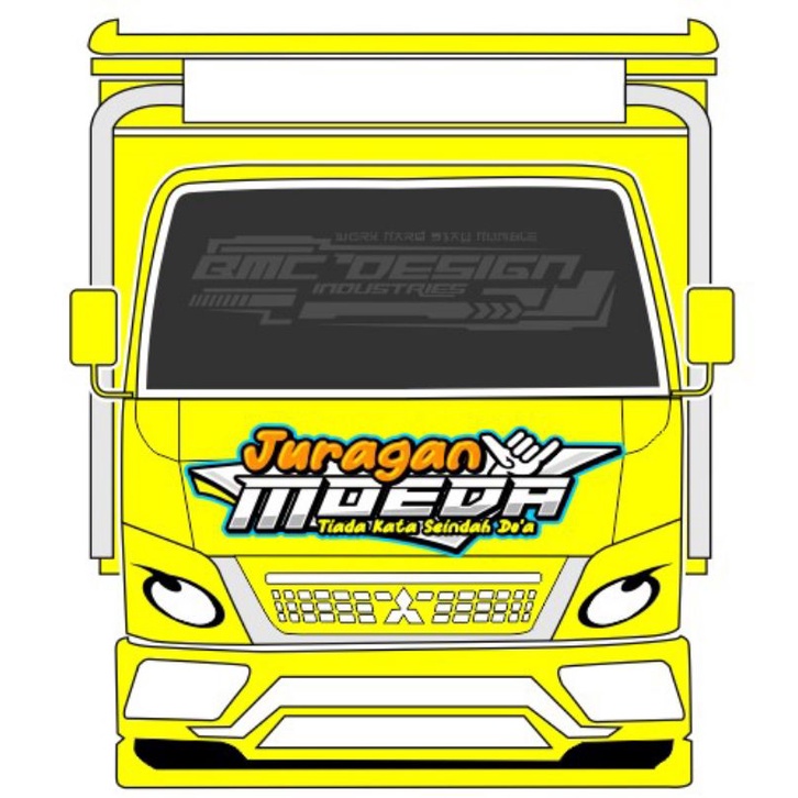 [terbaru] stiker kabin depan truk, stiker decal kabin truk canter