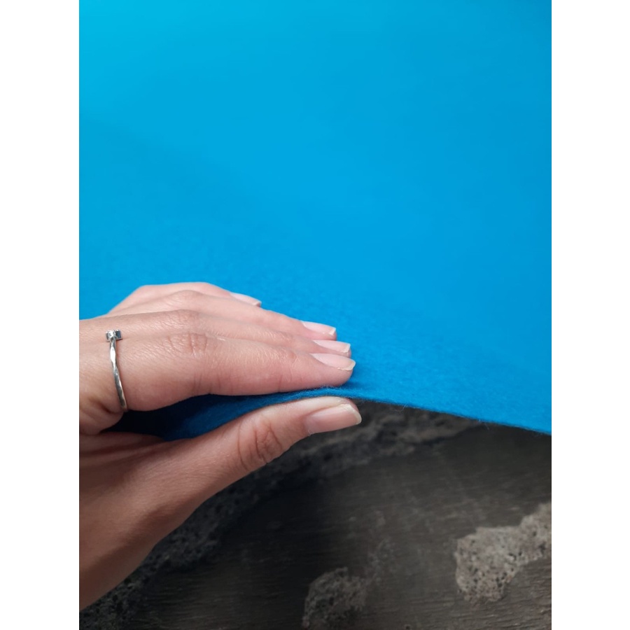 Karpet Bludru Polos 0,5 x 3m [METERAN] Bulu AVANZA BLUE, Murah, Pameran, Exhibition, Alas duduk, Kasur-1