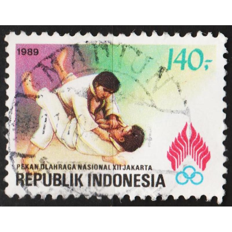 

Perangko Filateli I26 - Indonesia VFU 1v 18.09.1989 12th National Sport Week