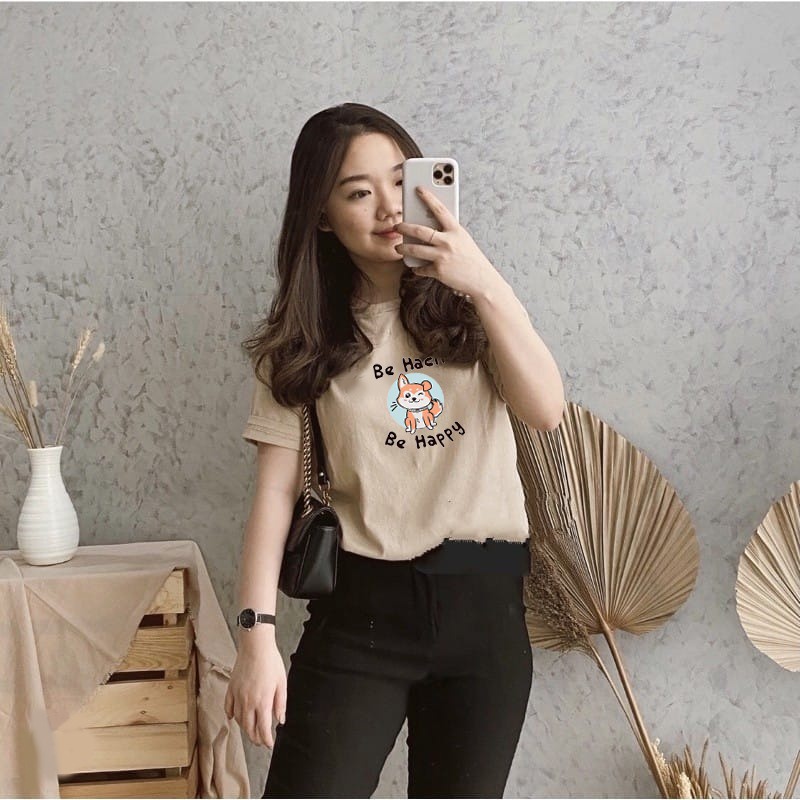 MYSTIQUE.ID-BAJU KAOS HACHI T-SHIRT LUCU DAN AESTHETIC