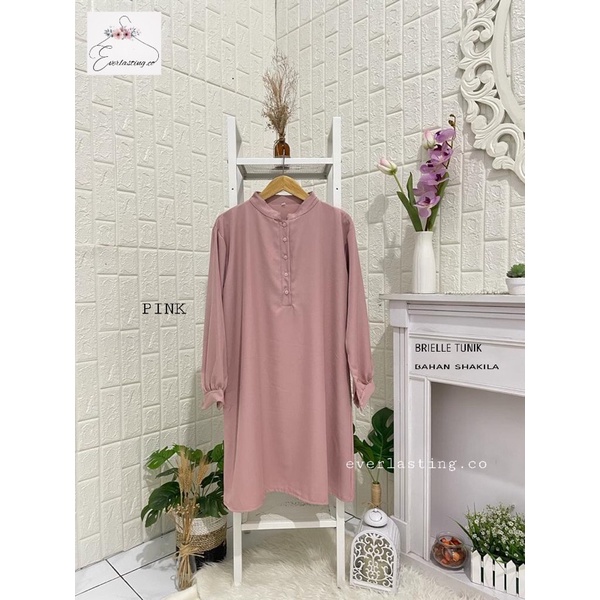 TUNIK BRIELLE/ATASAN WANITA/BAHAN SHAKILA JUMBO UK XXXL LD126CM