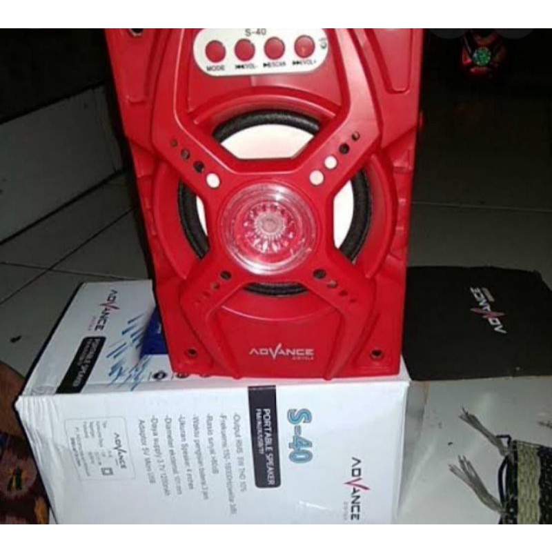 Speaker Aktif Bluetoth ADVANCE S-40 Portable Speaker FM/AUX/USB/TF