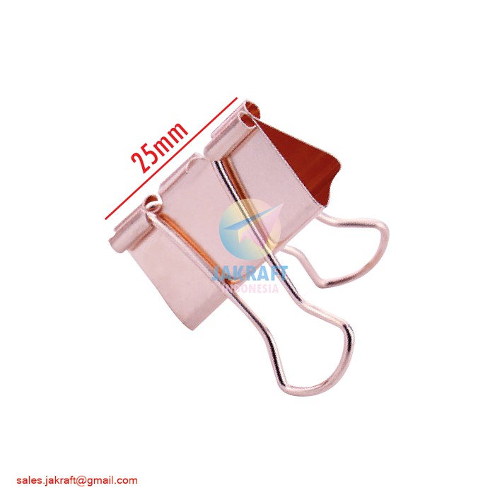 

Binder Clip Fancy JOYKO 111RG 25mm Rose Gold isi 48 Klip Serbaguna