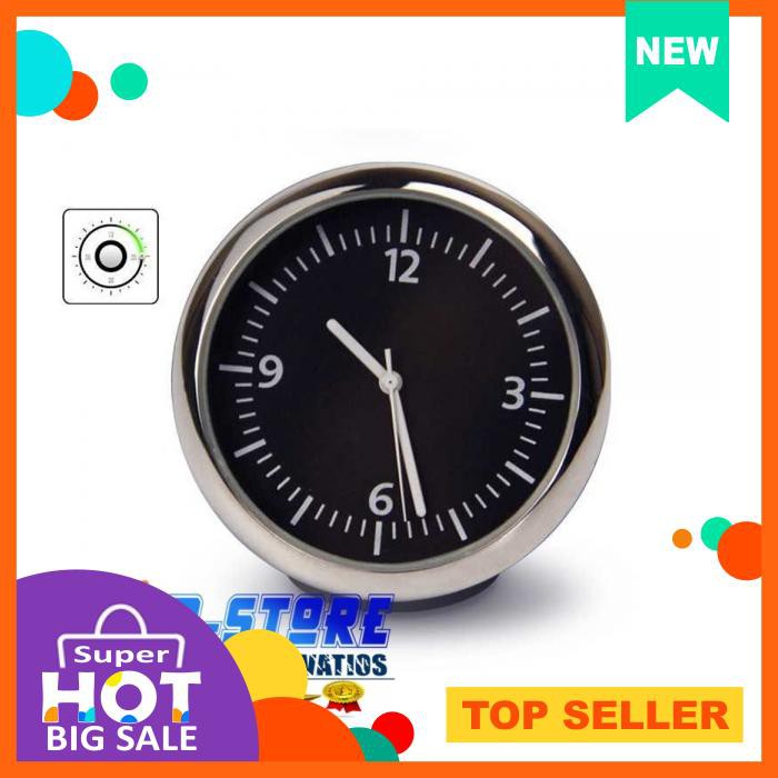 Hiasan Dashboard Dekorasi Mobil Quartz Clock Hitam Dekorasi Dashboard Mobil Model Jam