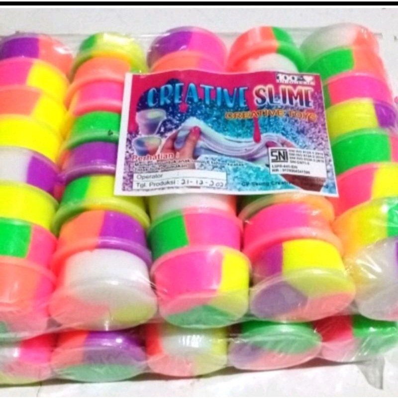 40pcs slem pelangi//slem mangkok super