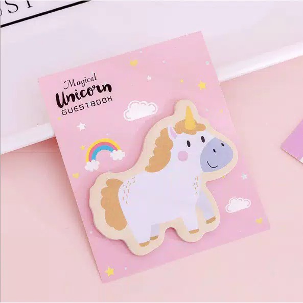

PC STICKY NOTES MEMO LUCU KARAKTER UNICORN / PONY POST IT LUCU