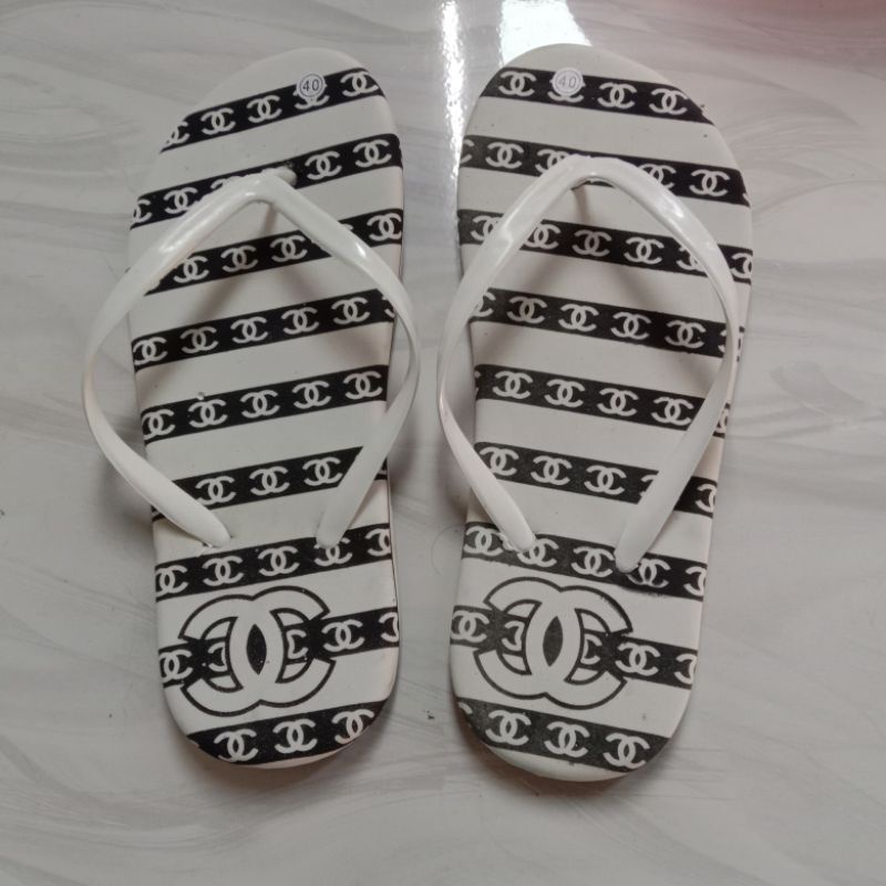 sandal jepit spon putih Guci CC, sandal murah, sandal cewe