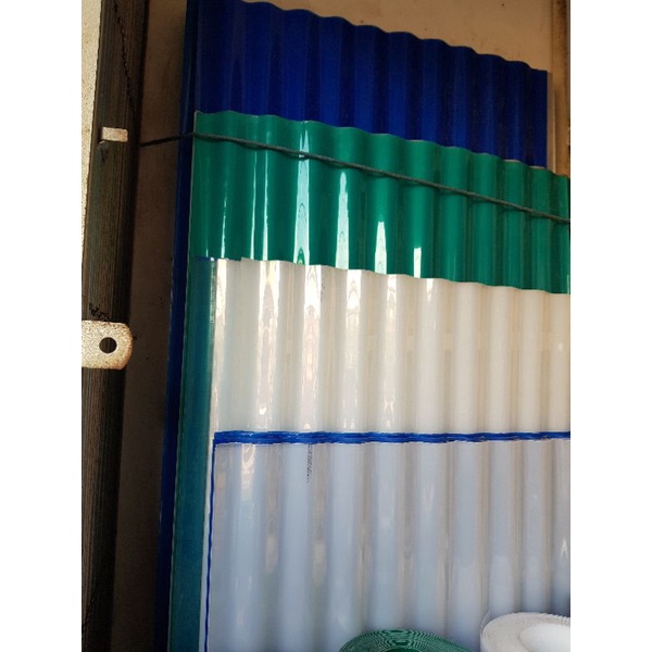 FIBER ATAP GELOMBANG PLASTIK TEBAL UKURAN 1.5M/ 1.8M/ 2.1M/ 2.4M/ PLASTIK GENTENG PENUTUP ATAP