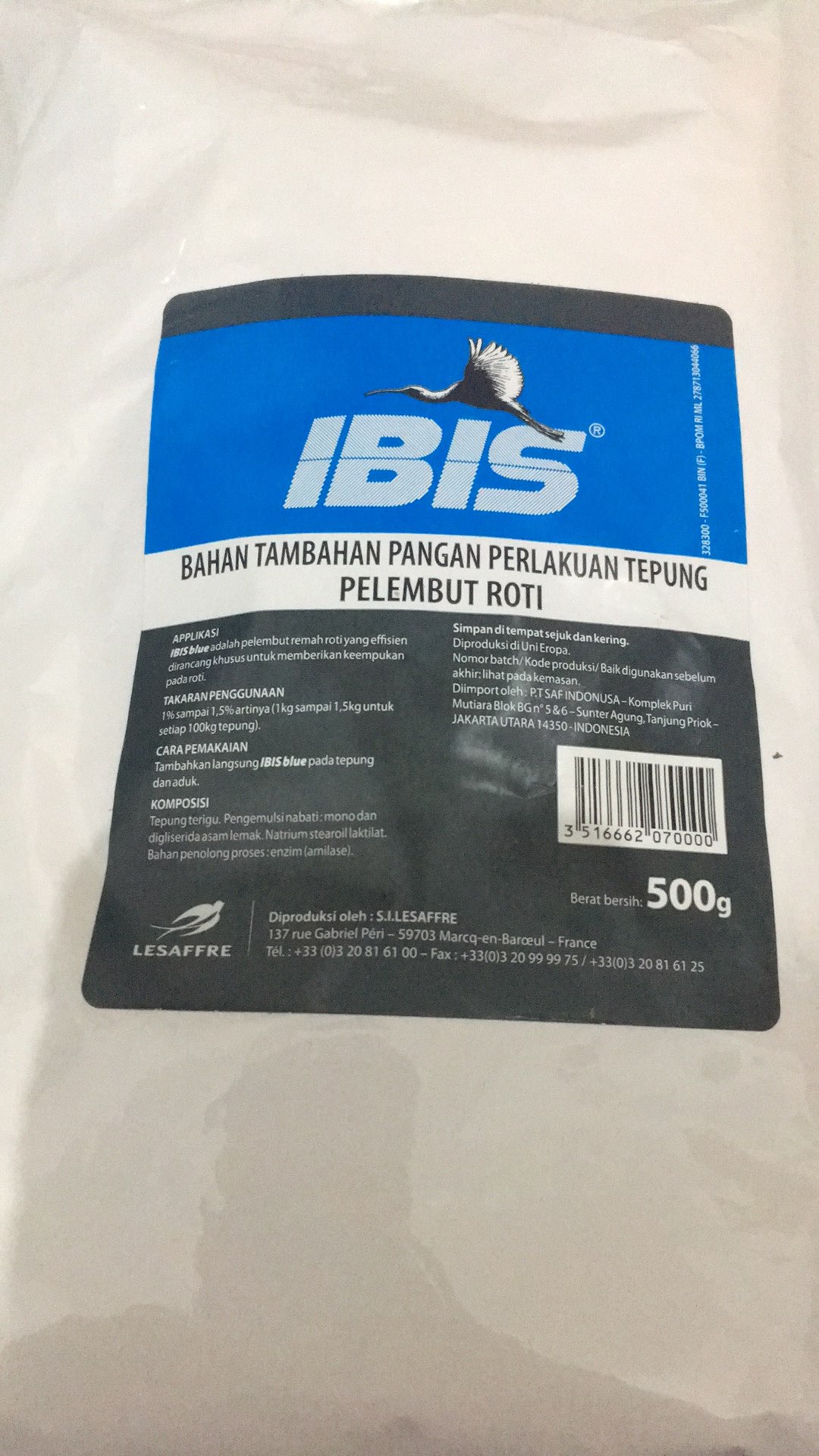 Ibis Blue 500gr - Ibis Termurah Jakarta - Pelembut Roti