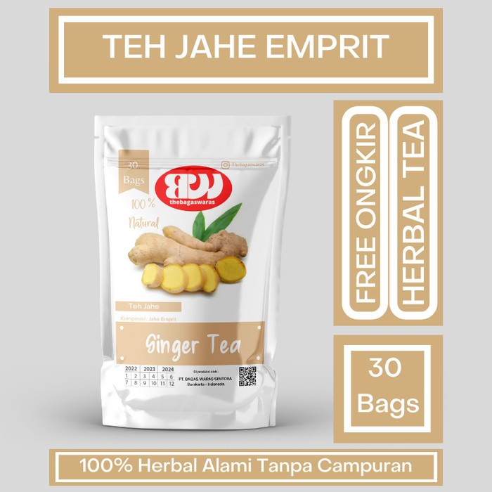 

Teh jahe celup asli jahe emprit alami herbal isi 30 bags