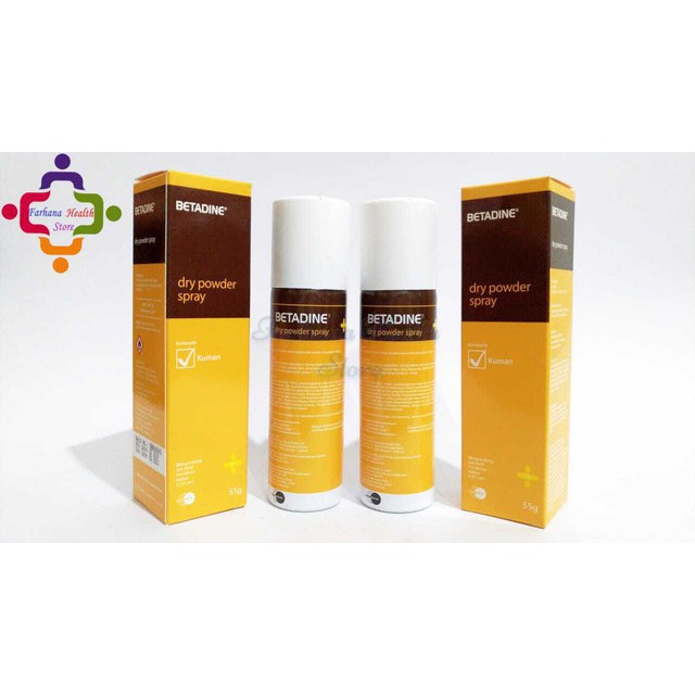 Original Betadine Dry Powder Spray 55 gr / Antiseptik Pada Luka Spray