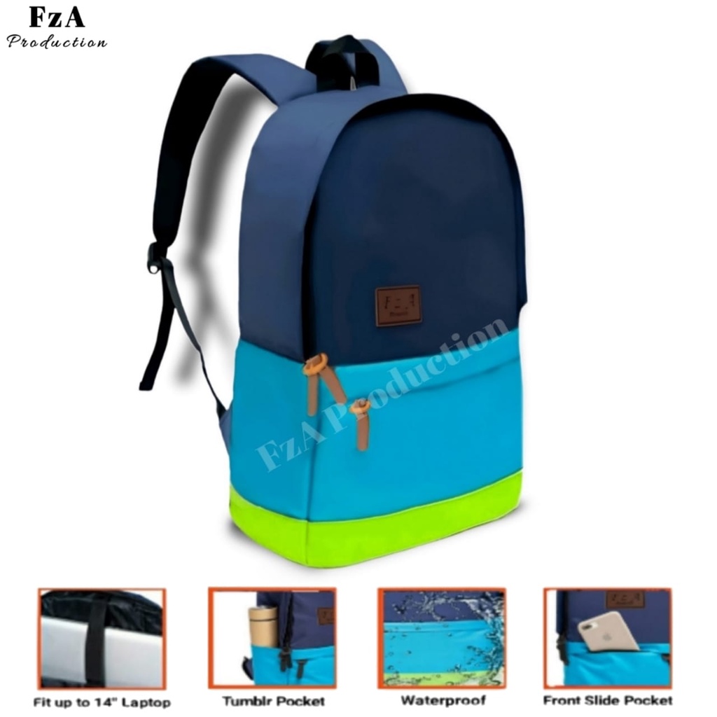 FzA Official - Tas Ransel Punggung Distro Casual Pria Wanita / Tas Ransel Laptop Backpack Original - NBTP