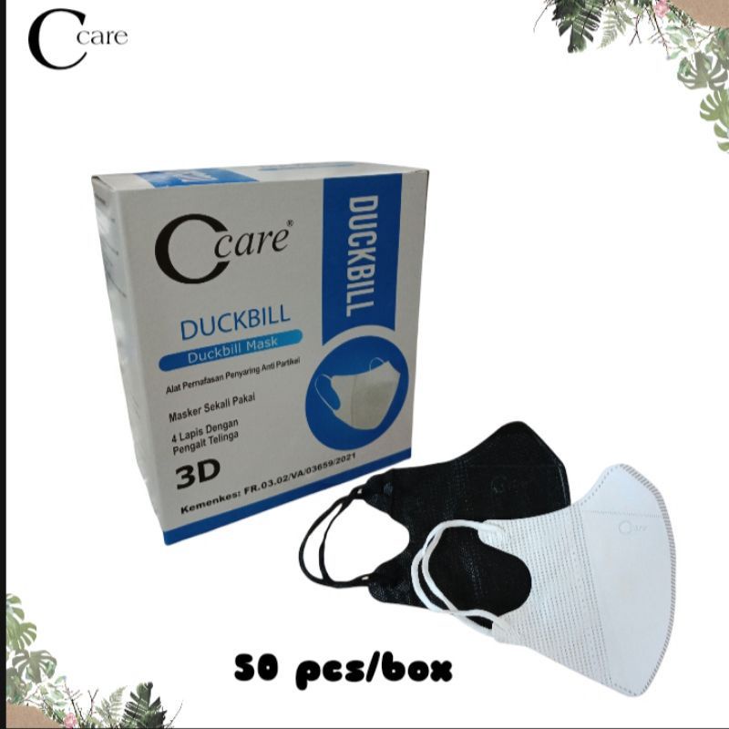 Masker Duckbill C care 4ply  garis embos isi 50