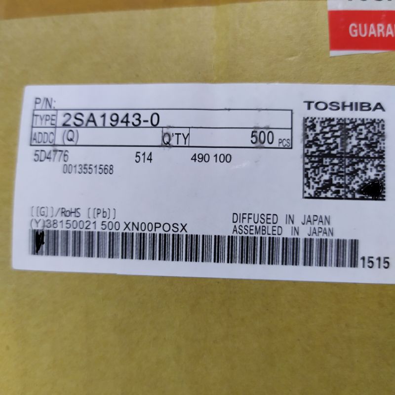 Toshiba transistor 2SA1943 2SC5200 sepasang